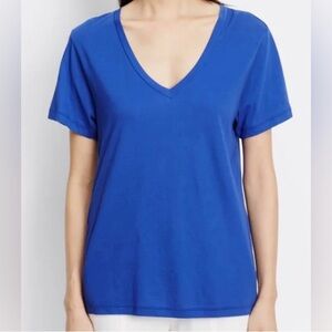 Vince Essentials V Neck Tee Royal Blue L